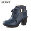 Ladies leather shoes made in brazil slip resistant women's leather half boots women sex rubber boots